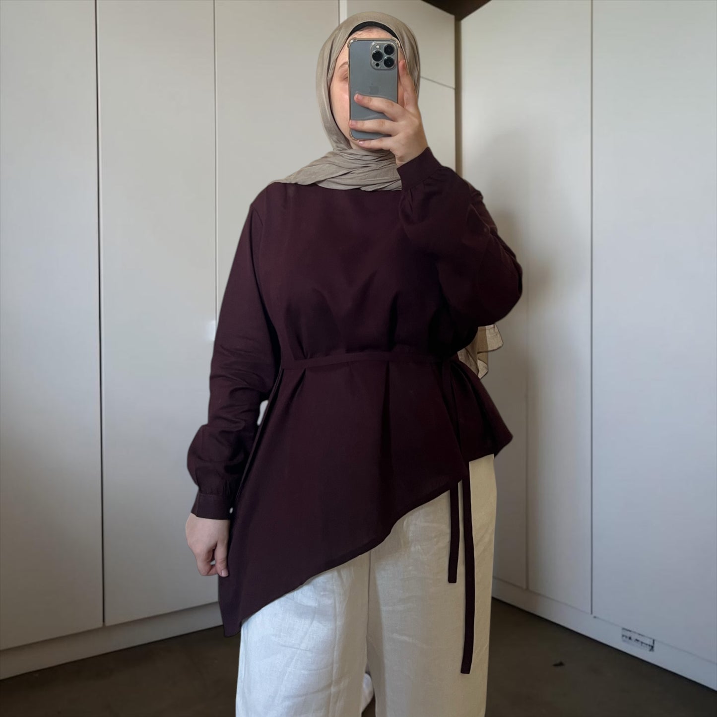 Sofia Blouse Burgundy