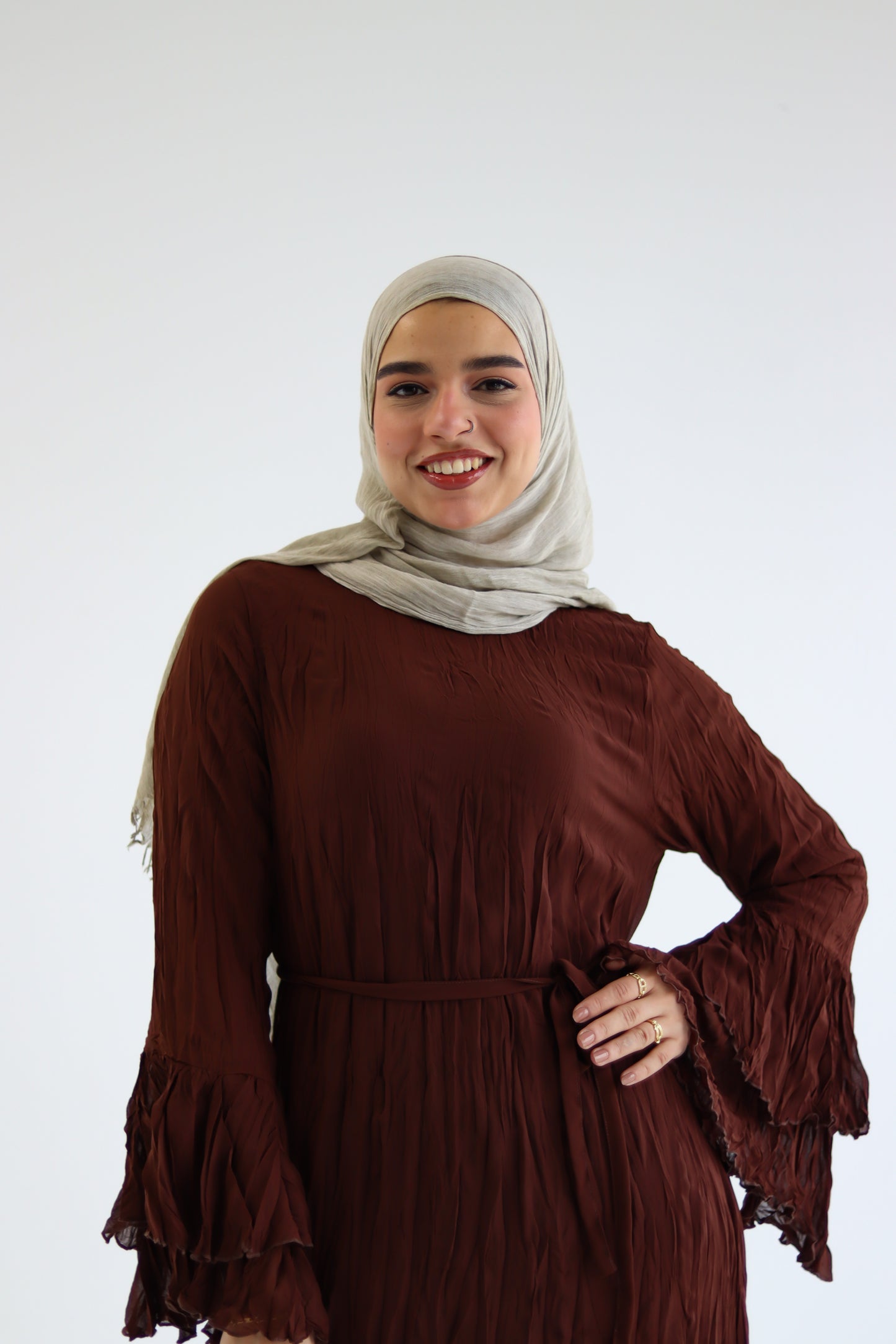 Ayla - Brown Crush dress