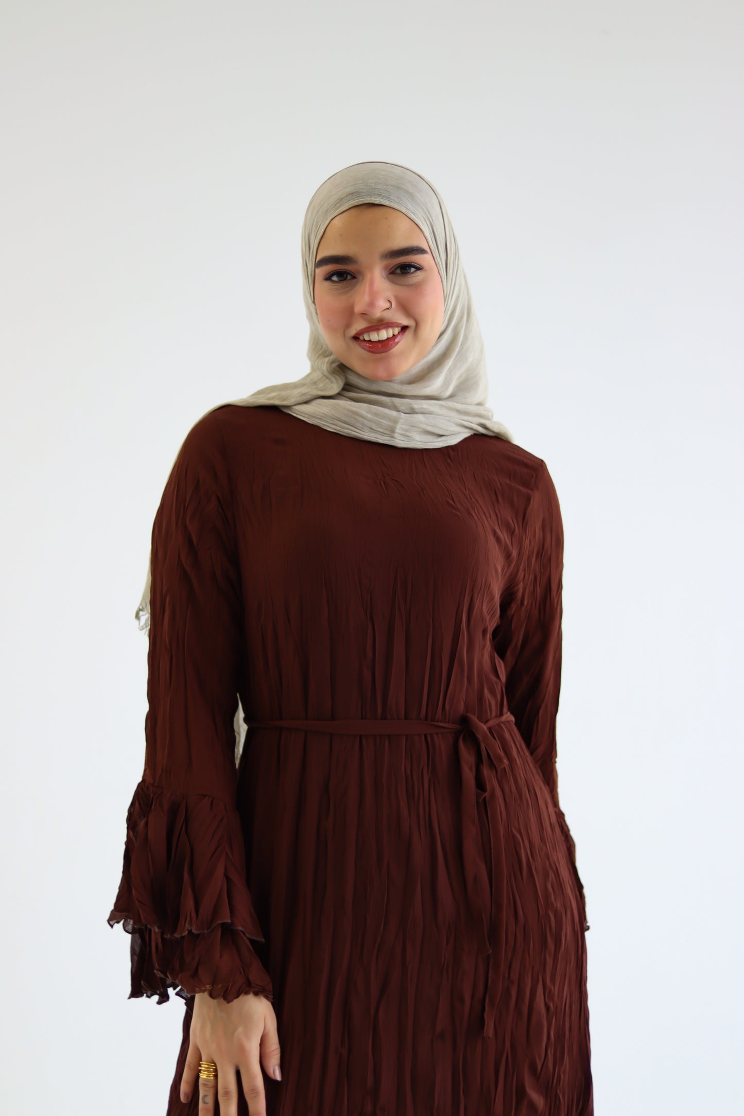 Ayla - Brown Crush dress
